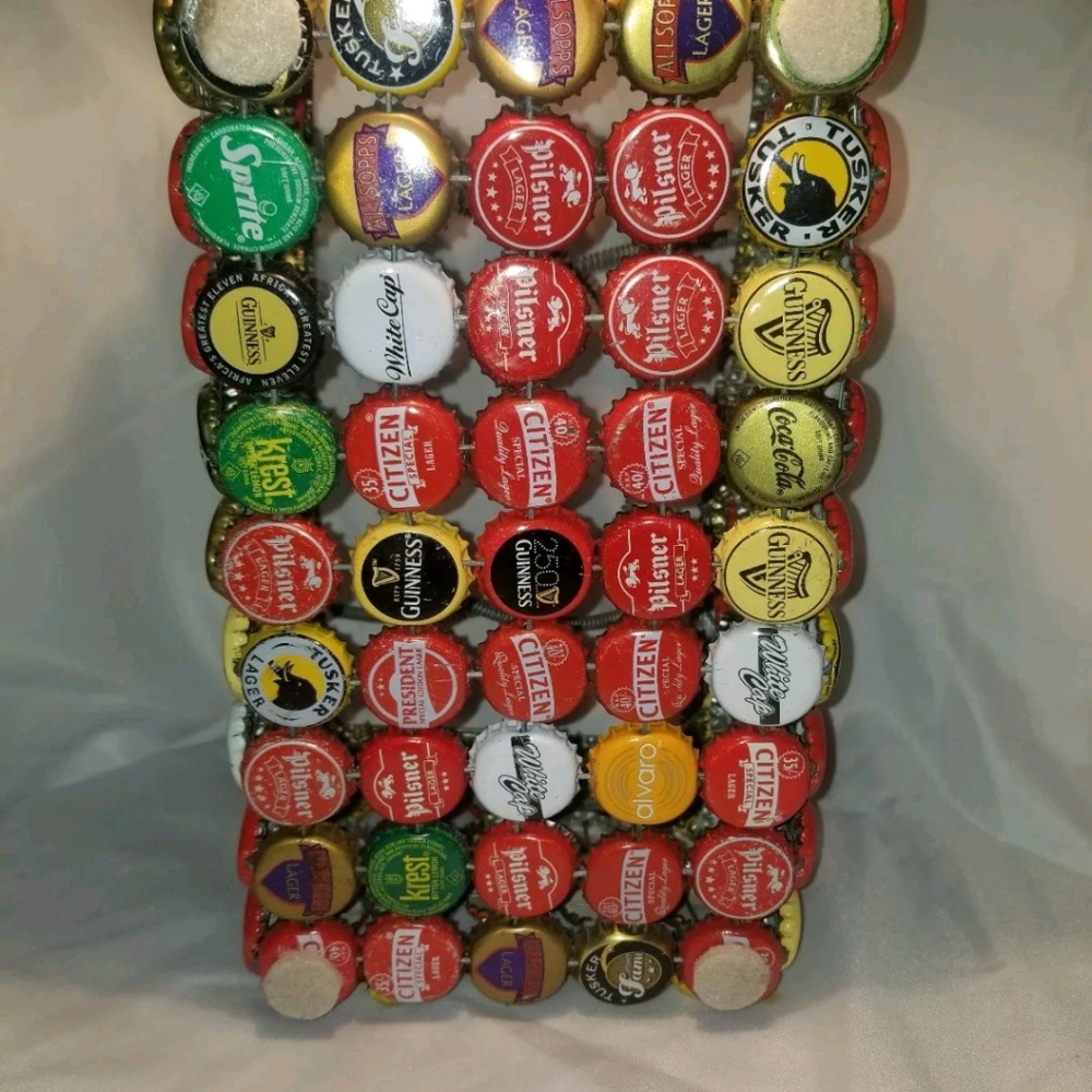 vintage style beer & soda bottle cap basket/purse - Picture 4 of 7